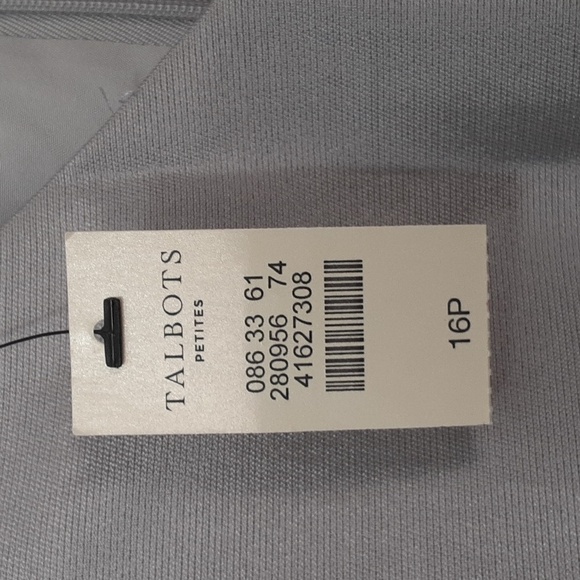 Talbots Petite Silk Blend Silver Sleeveless V-Neck Cocktail Evening  Mini Dress - Picture 5 of 10